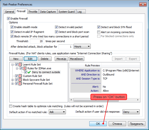 Net-Peeker settings 6